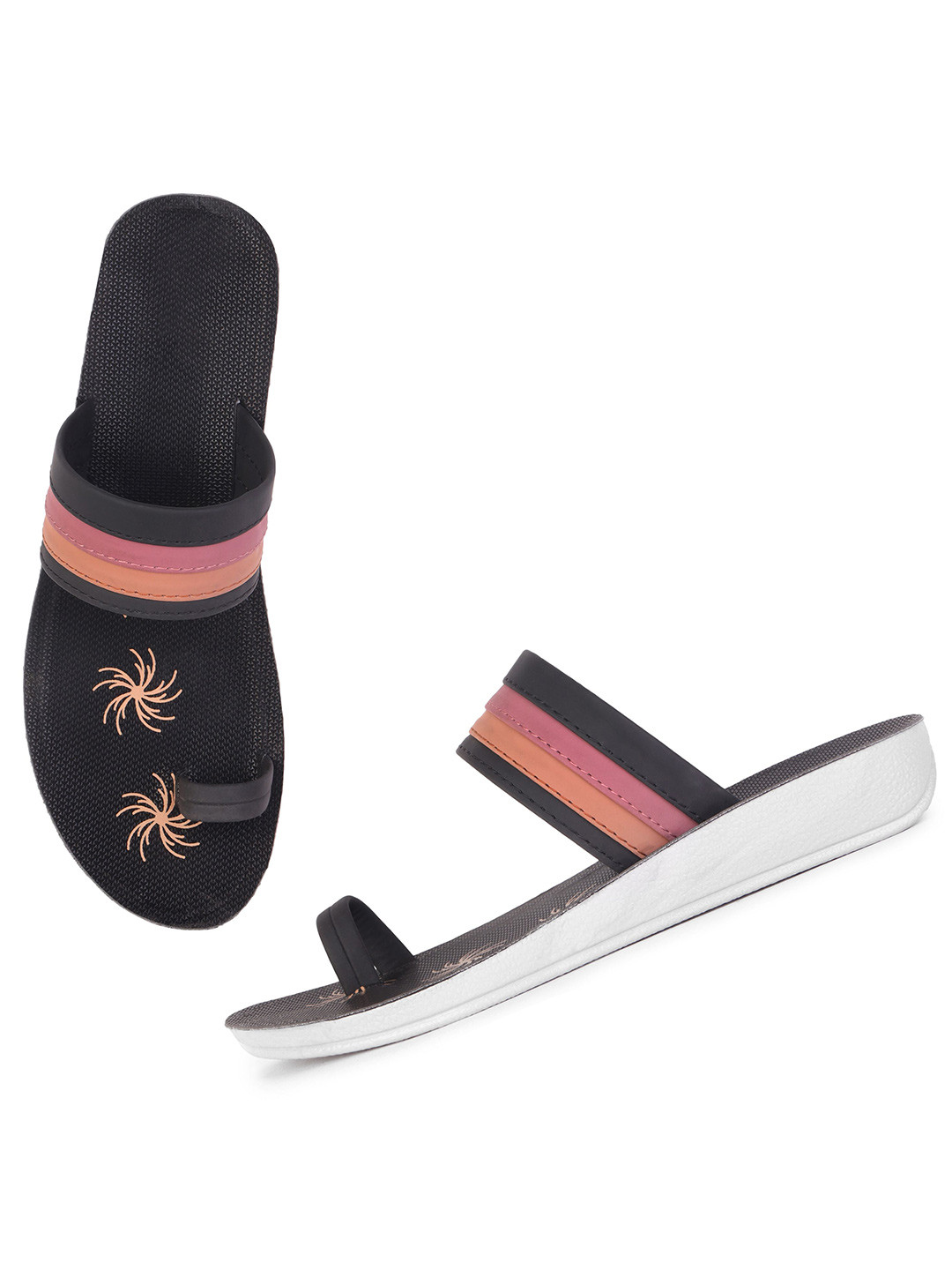 PENNEN Women Printed One Toe Flats