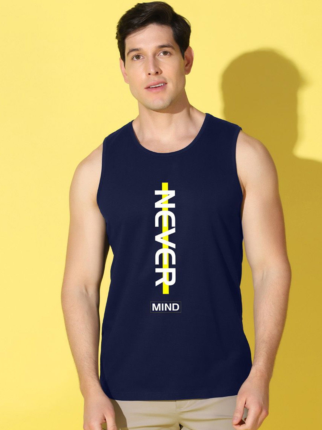 SLOWLORIS Men Printed Super Combed Cotton Gym Vest
