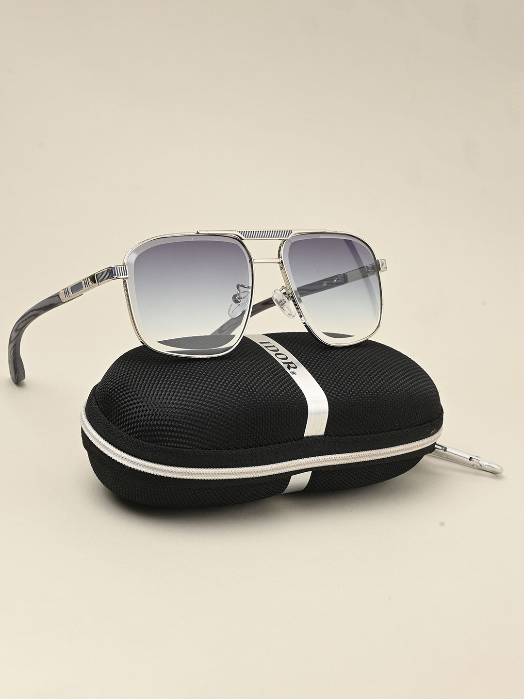 IDOR Unisex Full Rim Square Sunglasses with UV Protected Lens IDOR-2524