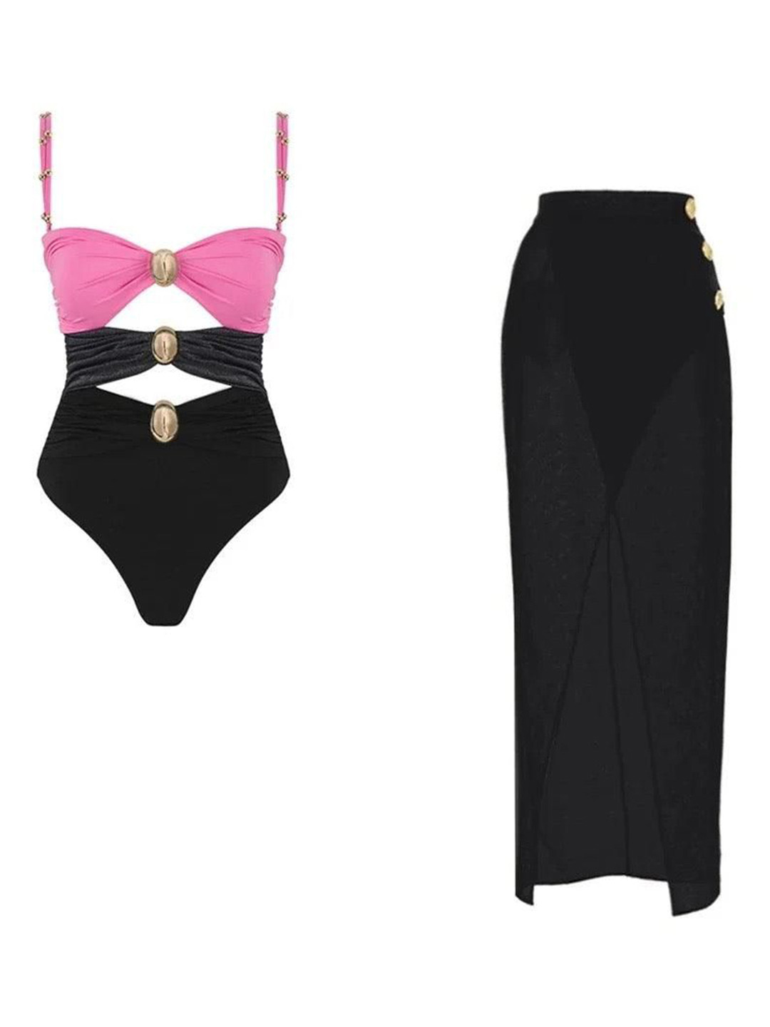 Miss Mosa By Akanksha  Serbia One Piece Swimsuit With Skirt