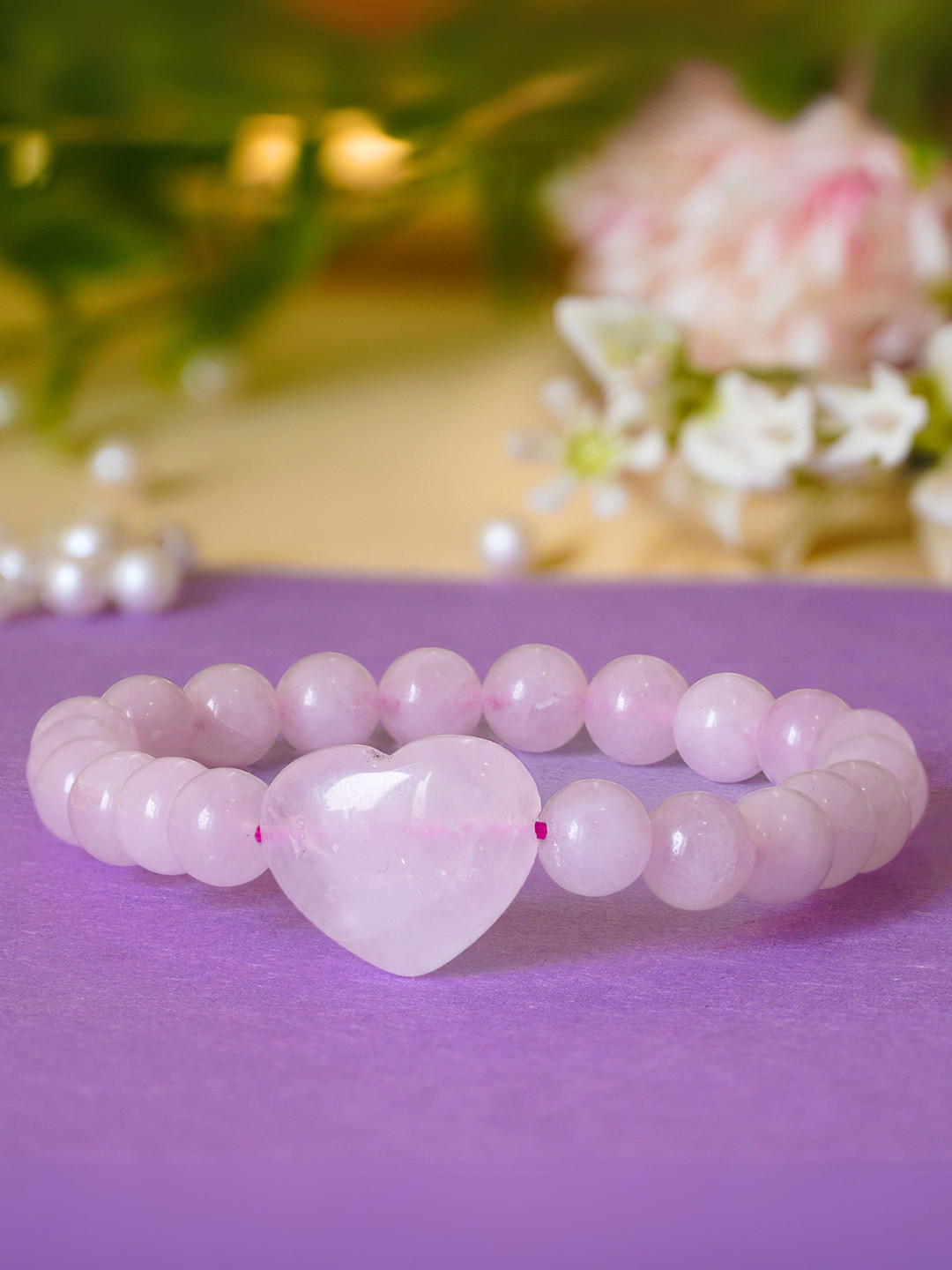 Japam Rose Quartz Queen Of Hearts Bracelet