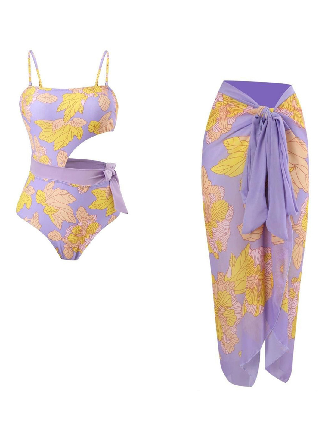 Miss Mosa By Akanksha  Ludacris Swimsuit With Sarong