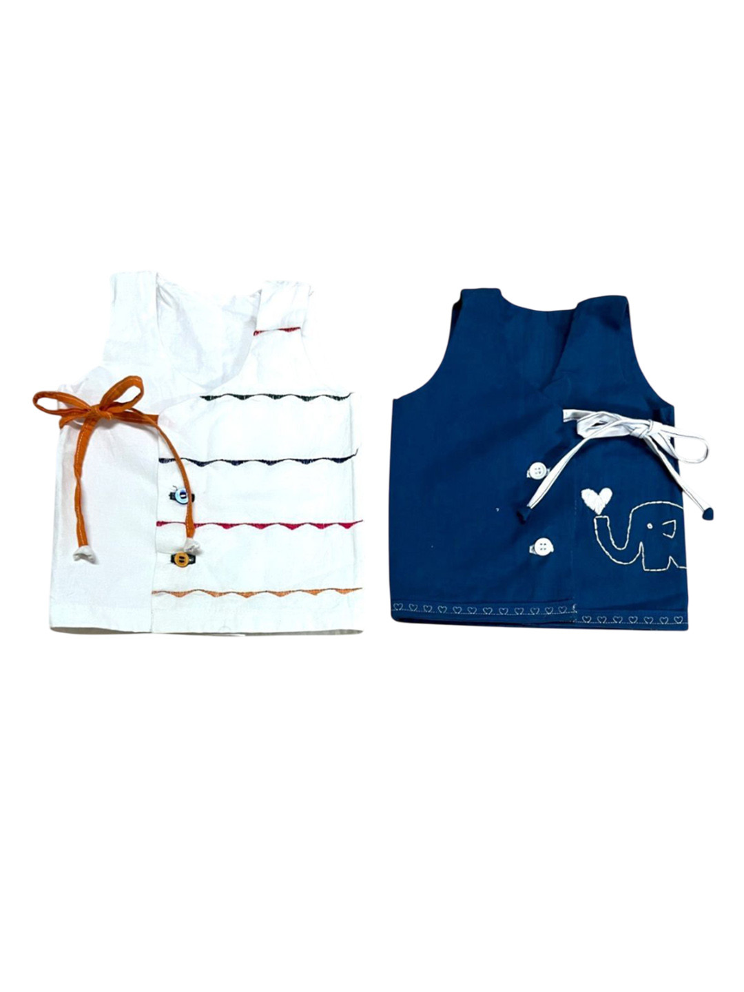 BAESD Infants Kids Pack Of 2 Cotton Muslin Jhablas AJHOAJH2BL0002