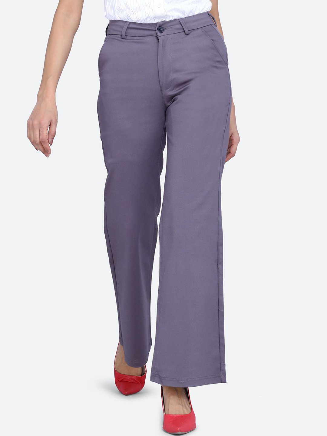 FCK-3 Women Brooklyn Flared High-Rise No Fade Medium Shade Stretchable Jeans