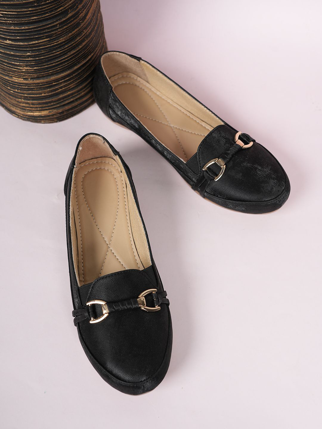 SAPATOS Women Party Mojaris with Buckles Flats
