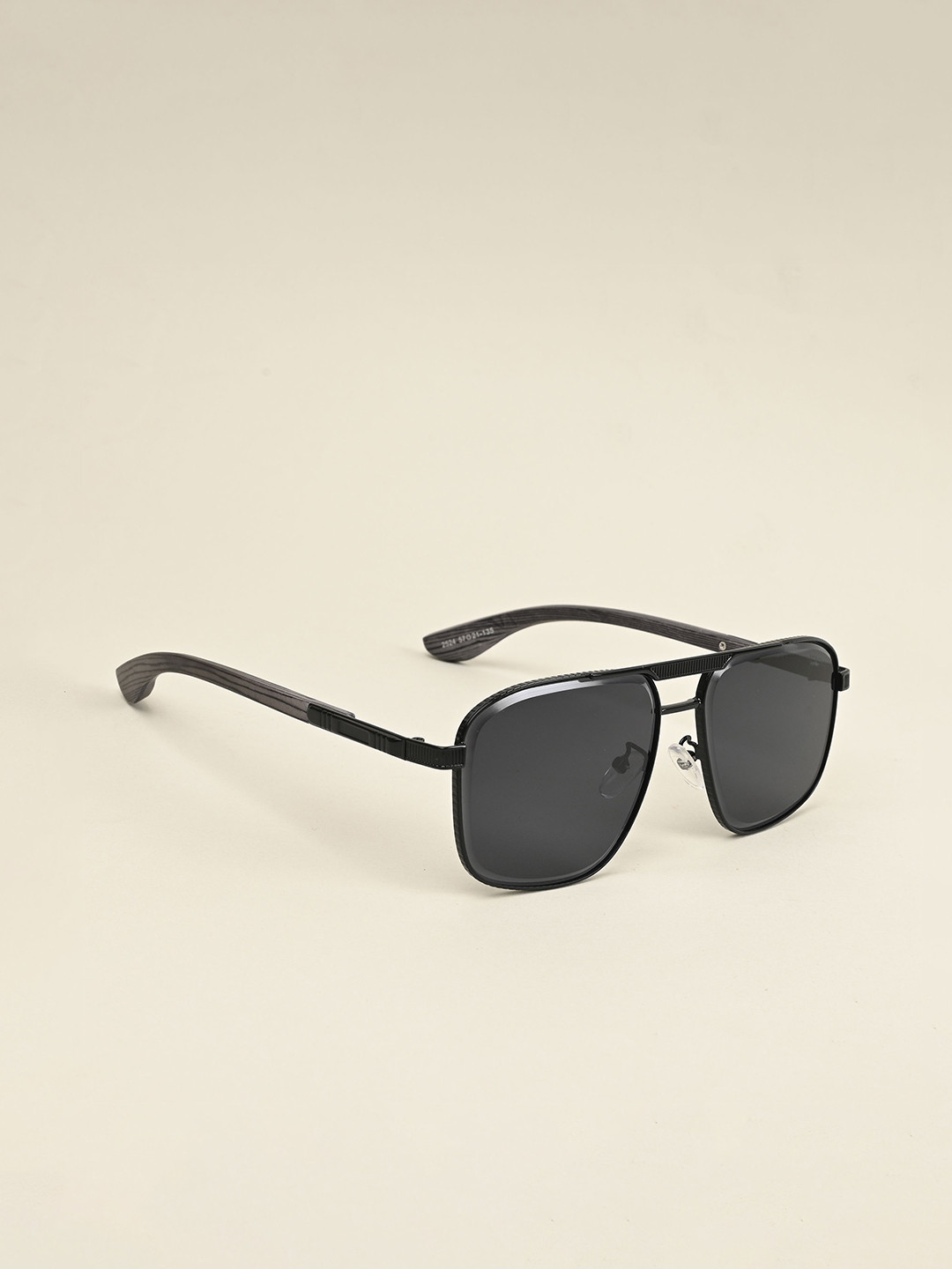 IDOR Unisex Square Sunglasses with UV Protected Lens IDOR-2524-BLK