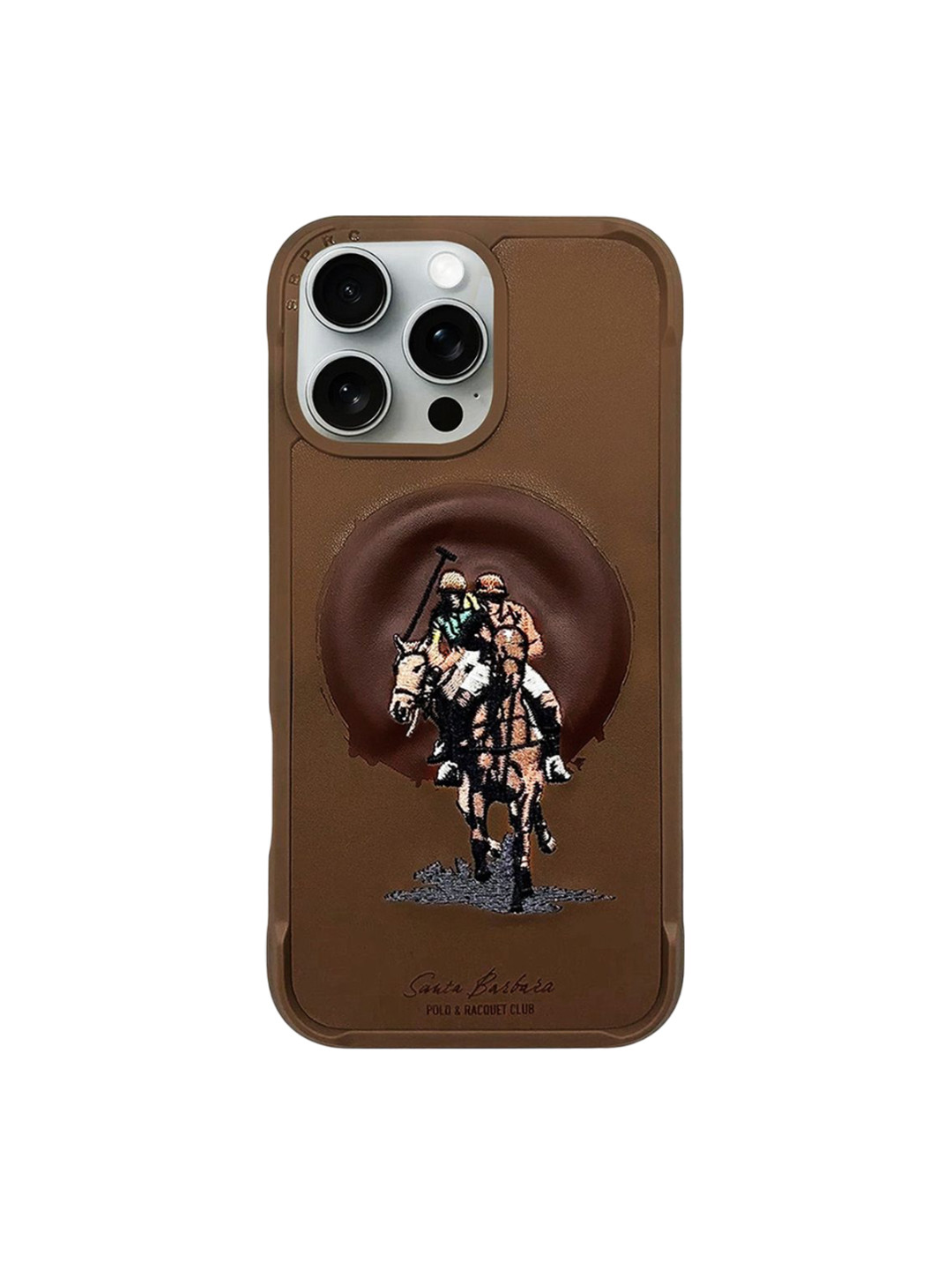 TREEMODA Leather Embroidered Magsafe iPhone 16 Promax Back Case