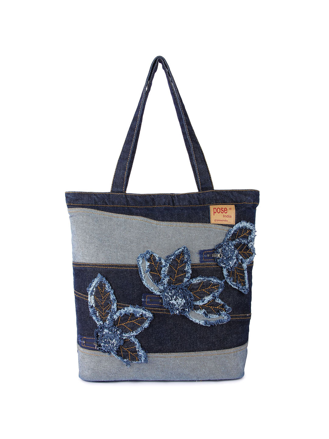 Pose india Unisex Textured Shopper Cotton Tote Bag