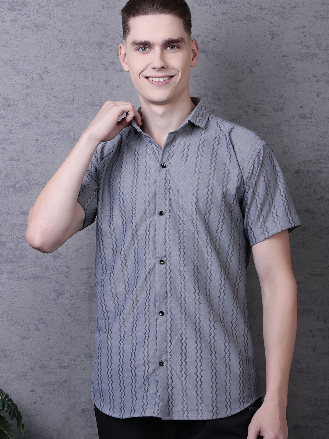 TATER GARMENTS Men Comfort Multi Stripes Opaque Printed Party Shirt