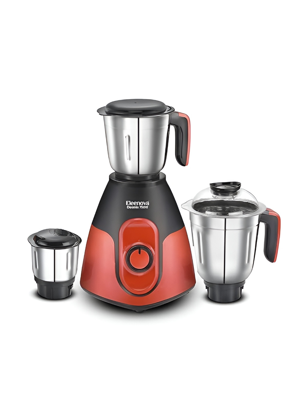 Eleenova 82300 Black Stainless Steel Safety Lock 3 Jars Wet and Dry Grinder with Juicer-750W