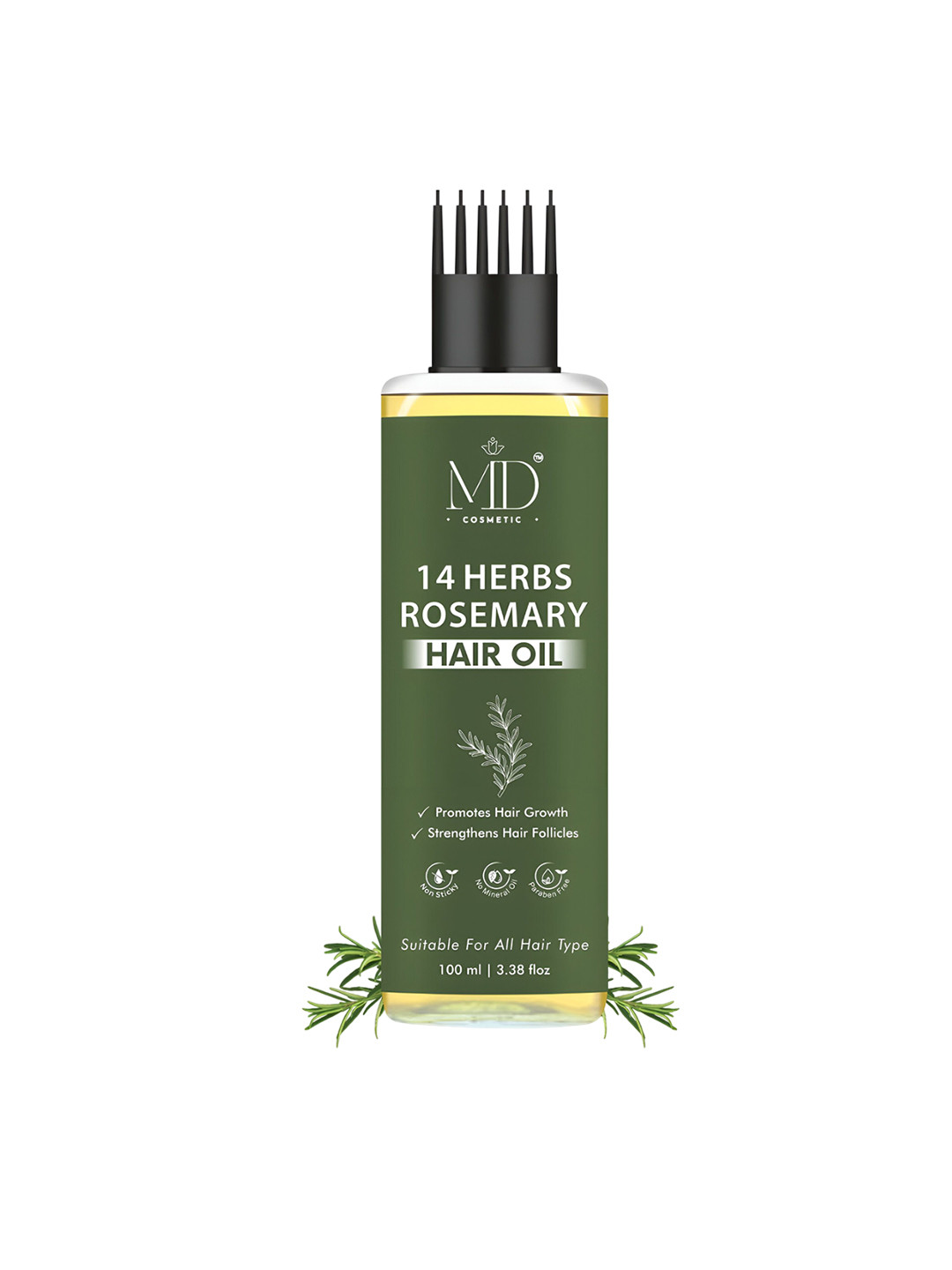 MD COSMETIC 14 Herbs Rosemary Hair Oil For Hair Growth - 100 ml