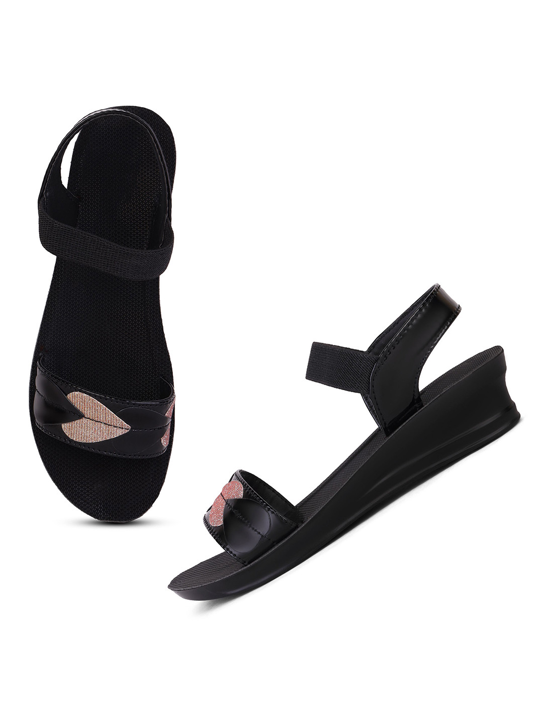 PENNEN Women Embellished Open Toe Wedge Sandals