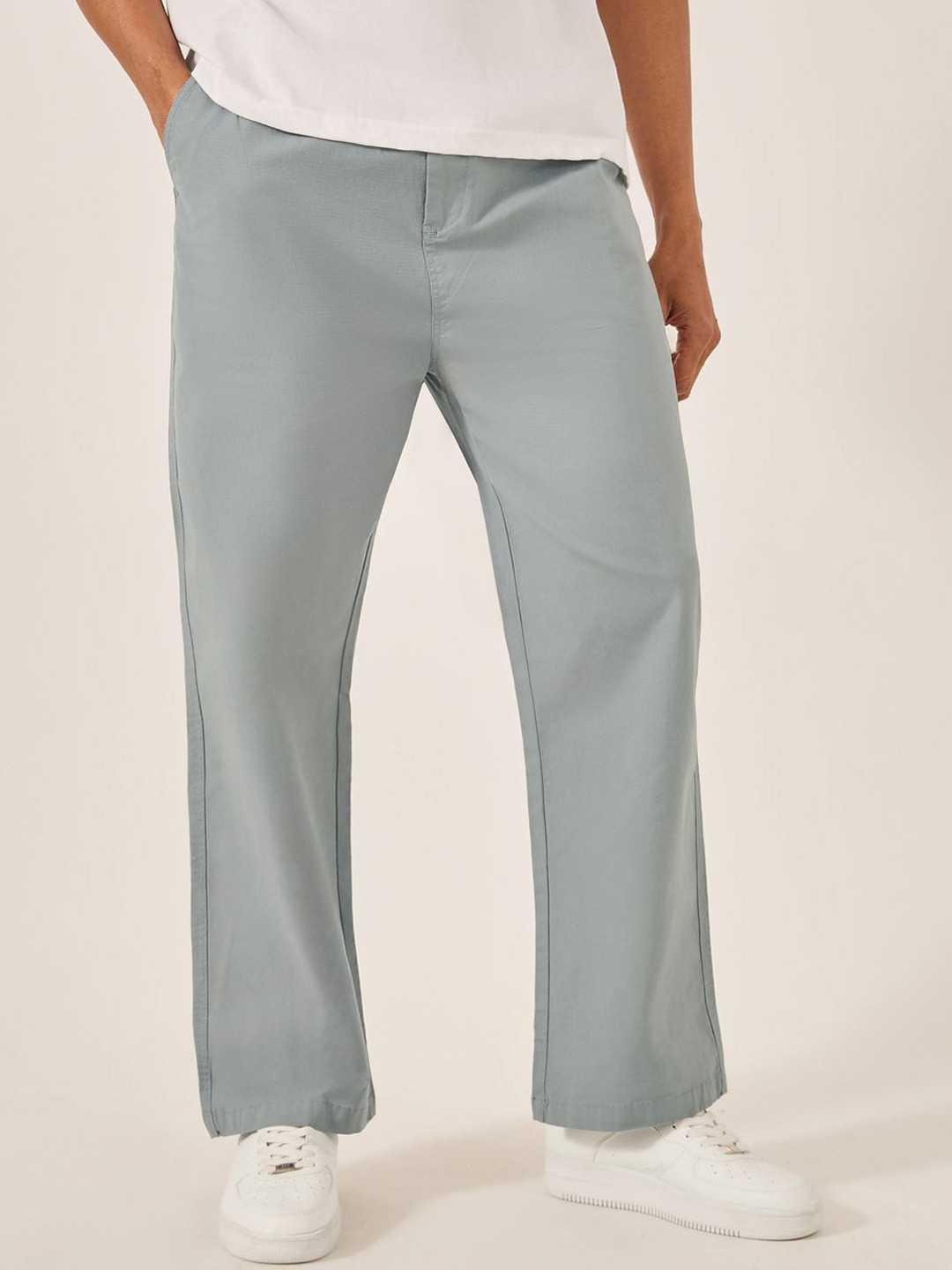 Styli Men Oversize Ripstop Open Hem Pants