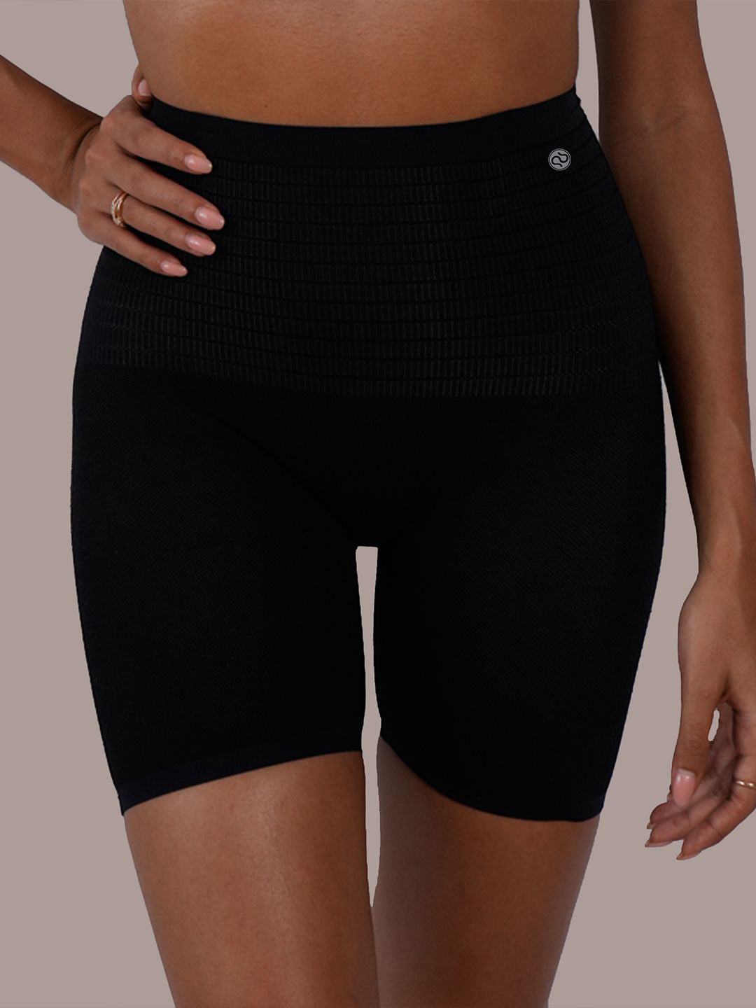Soie Women Seamless High Waist Ultra-Thin Hip & Thigh Control Compression Shaper Shorts