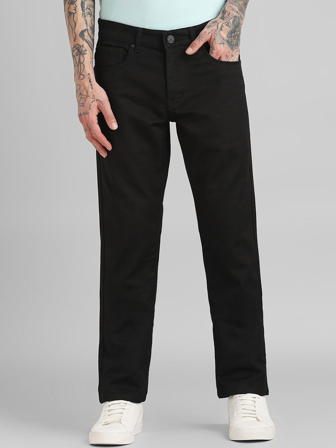 Klub Fox Men Straight Fit Low-Rise Stretchable Jeans