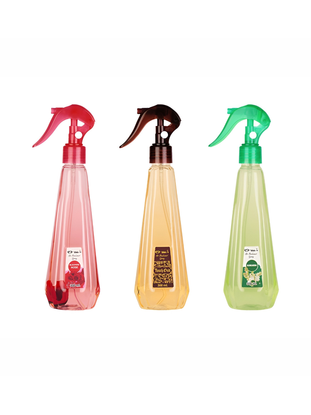 Ossa 3 Pieces Blooming Rose Touch Oud & Rajnigandha Air Fresheners