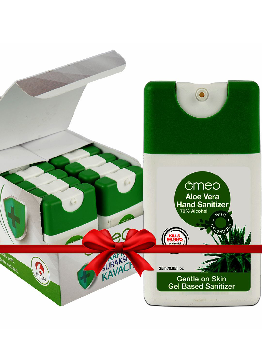 Omeo Set Of 24 Aloe Vera Pocket Hand Sanitizer Gel - 25 ml Each