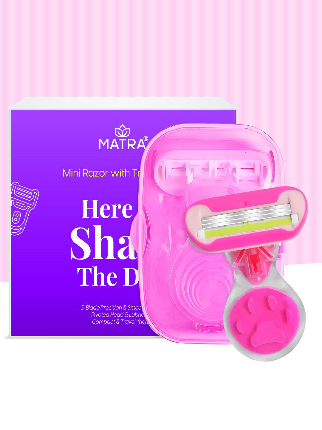 MATRA Mini Body Razor & Travel Case- Pink