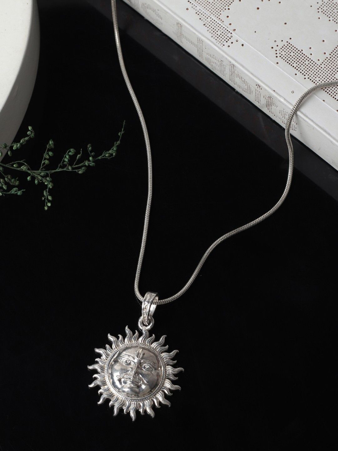 Metronaut 925 Sterling Silver Surya Devta Pendant