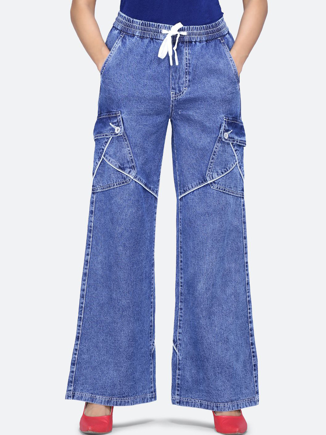 FCK-3 Women Brooklyn Relaxed Fit High-Rise Stretchable Jeans