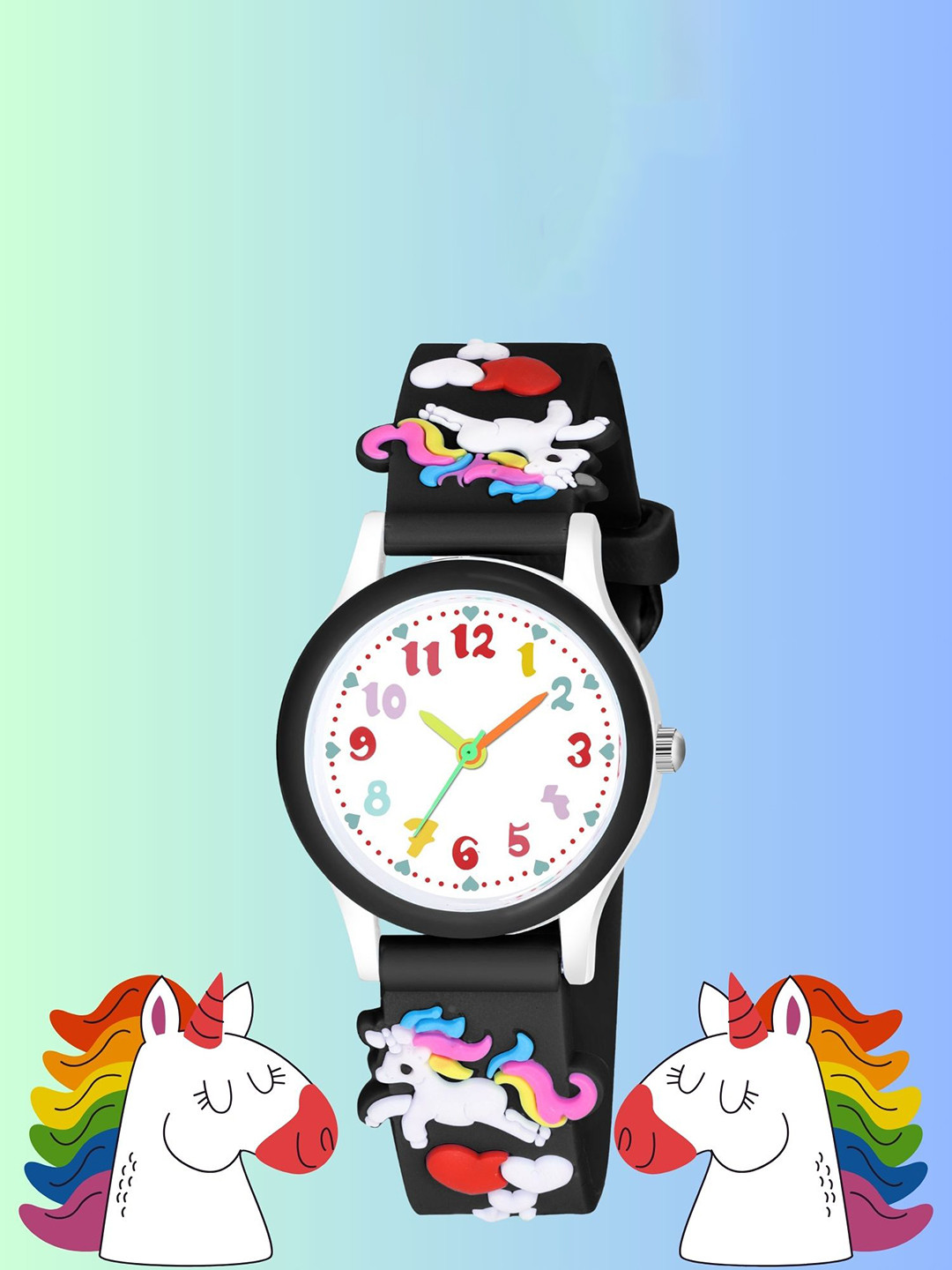 SWADESI STUFF Kids Dial & Straps Digital Automatic Watch UNI BLACK 99