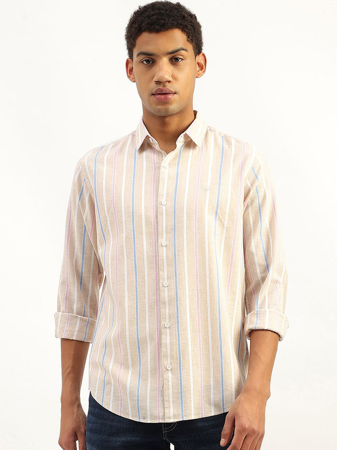 United Colors of Benetton Men Opaque Checked Casual Shirt