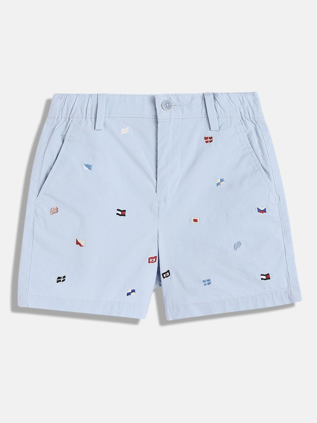 Tommy Hilfiger Boys Europe Embroidered Regular Fit Cotton Shorts