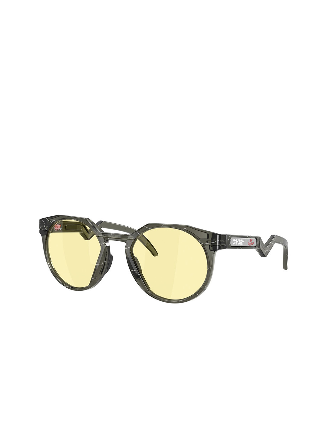 OAKLEY Men UV Protected Yellow Lens Round Sunglasses - 0OO924292421952