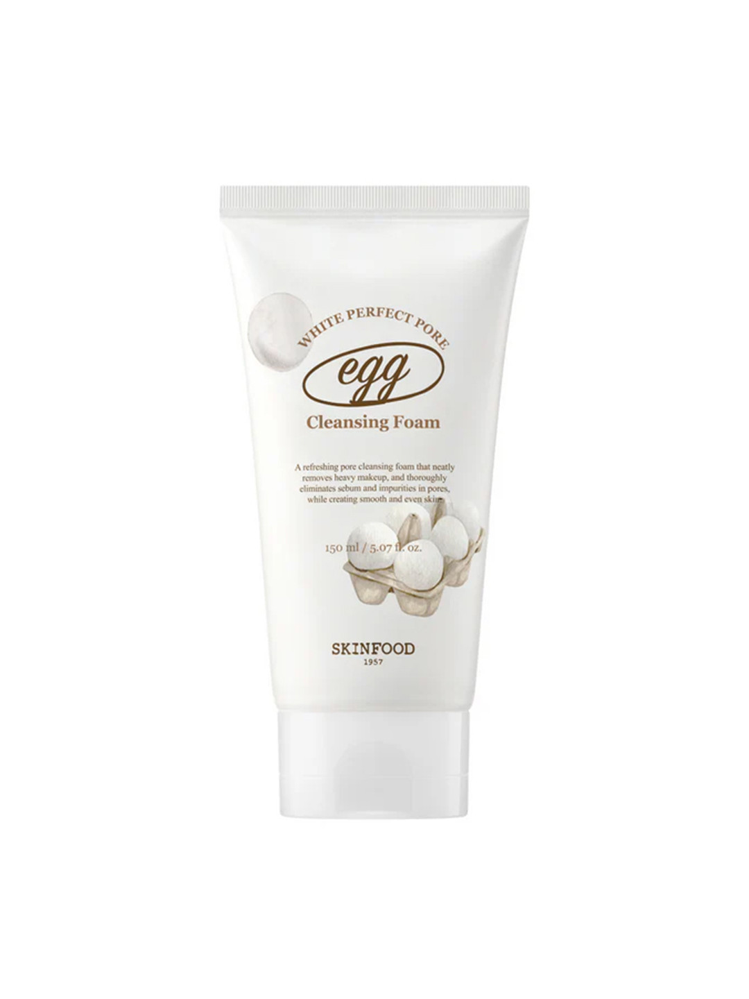 SKINFOOD Egg White Perfect Pore Cleansing Foam with Glycerin & Olive Oil - 150 ml