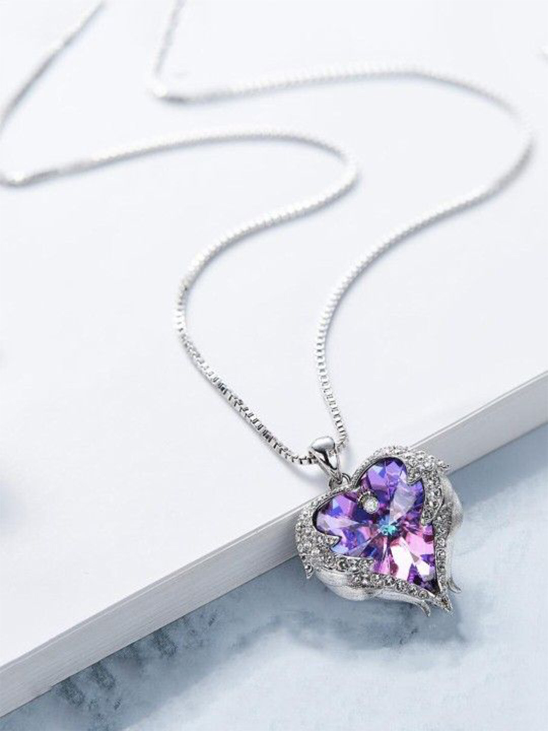 PASU FASHION Silver-Plated Minimal Necklace