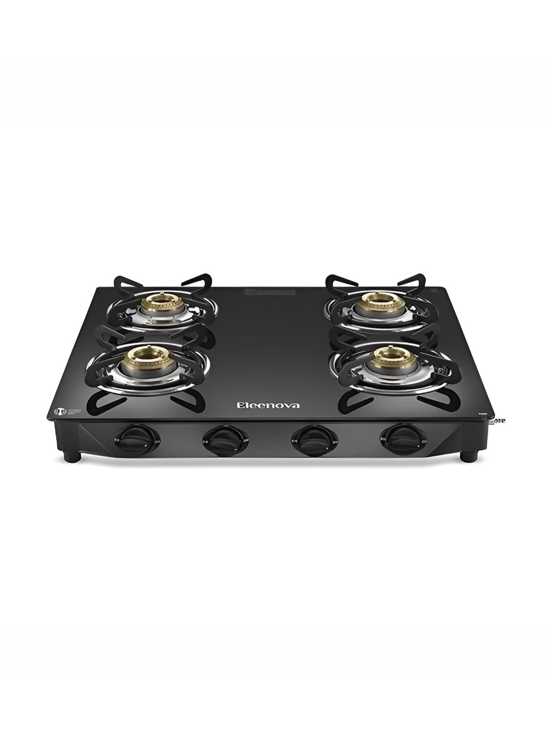 Eleenova Black Glass 4 Burners Manual LPG Gas Stove