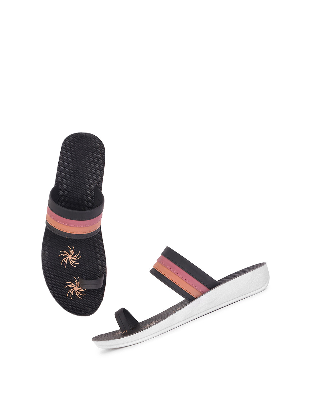 PENNEN Women Black Casual One Toe Flats