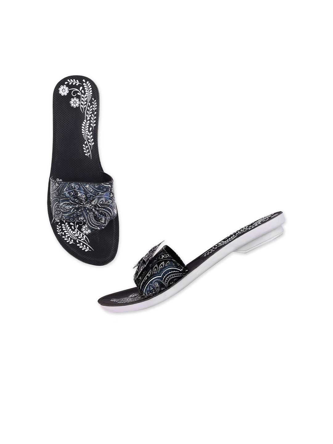 PENNEN Women Black Casual Open Toe Flats