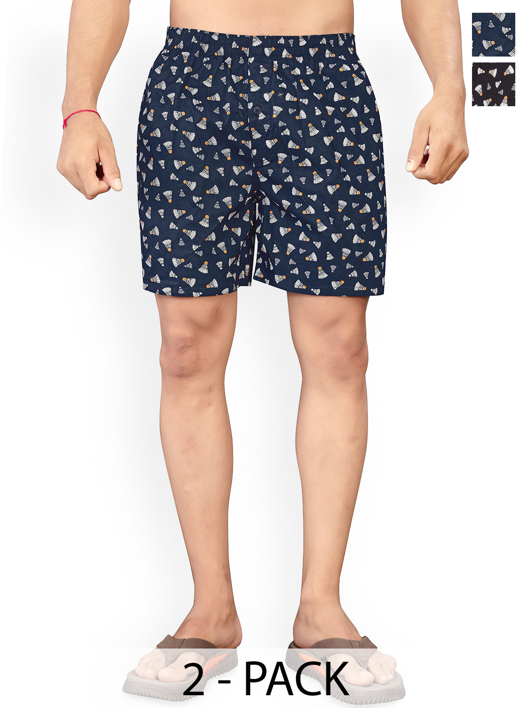 BAESD Men Pack Of 2 Printed Cotton Breathable Boxers BO.Fulreket.2Combo
