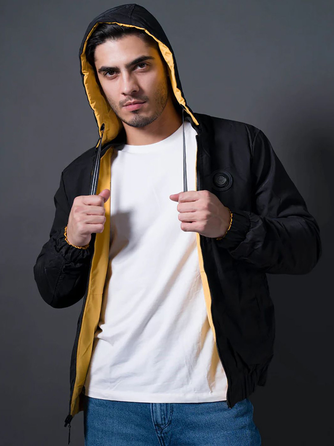 nostrum Men Cotton Crop Denim Jacket