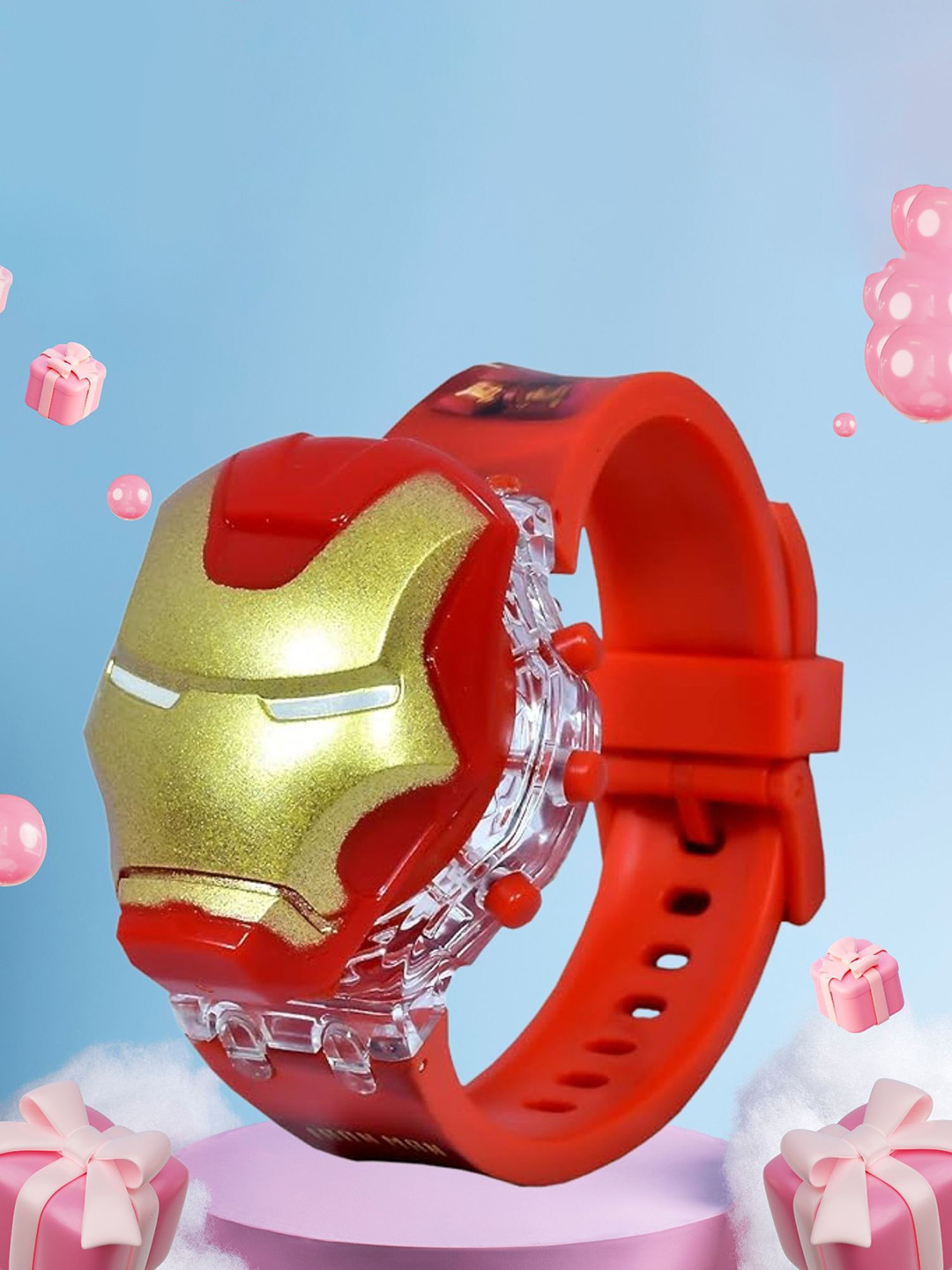 SWADESI STUFF Kids Dial & Straps Digital Automatic Watch 3D IRONMAN 99