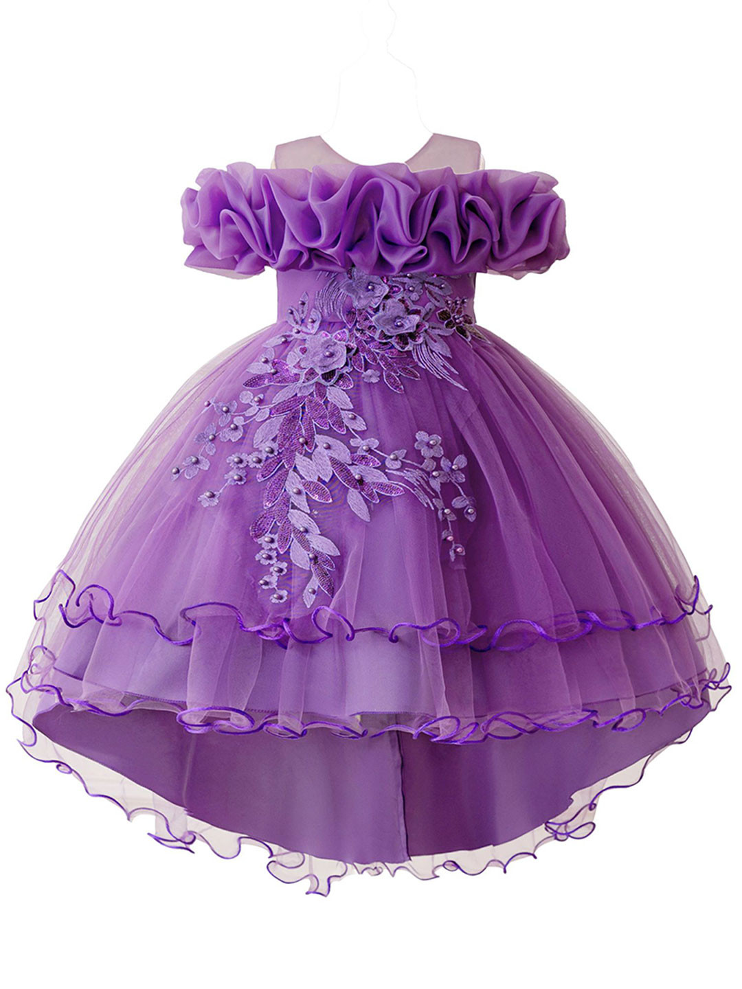 StyleCast x Revolte Giirls Applique Net Balloon Mini Dress