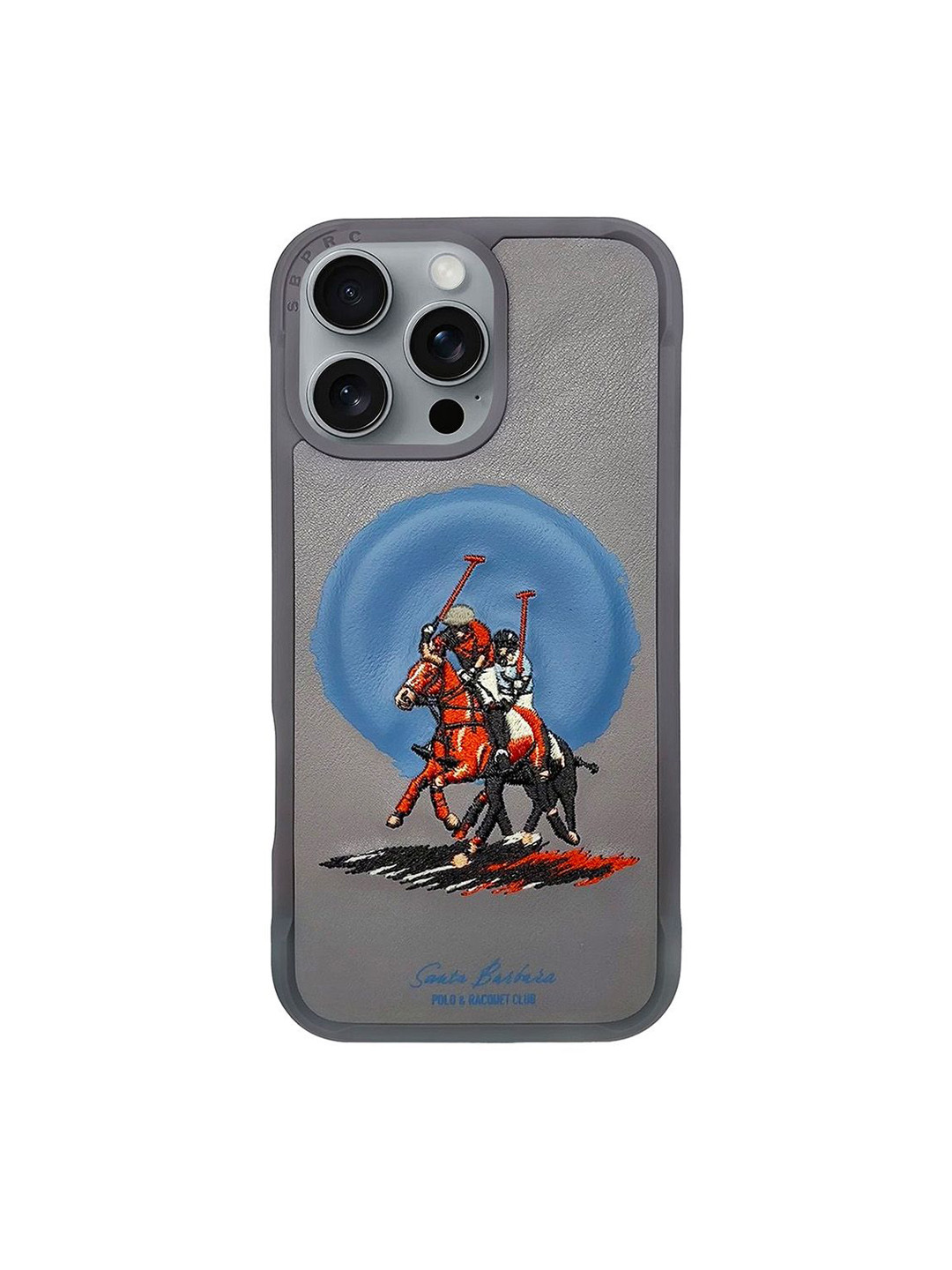 TREEMODA Leather Embroidered Magsafe iPhone 16 Pro Back Case