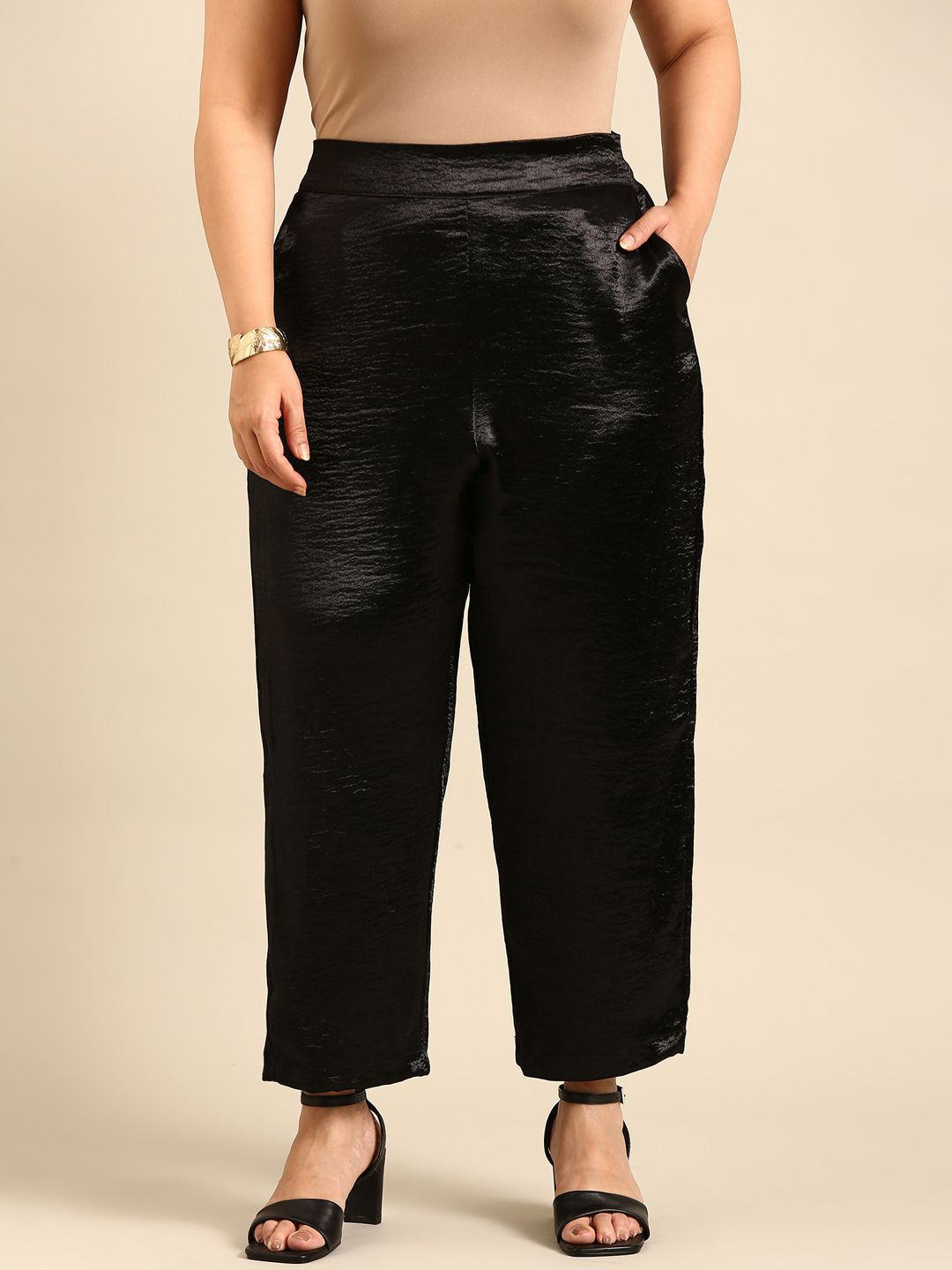 The Pink Moon Women Hammer Satin Pant