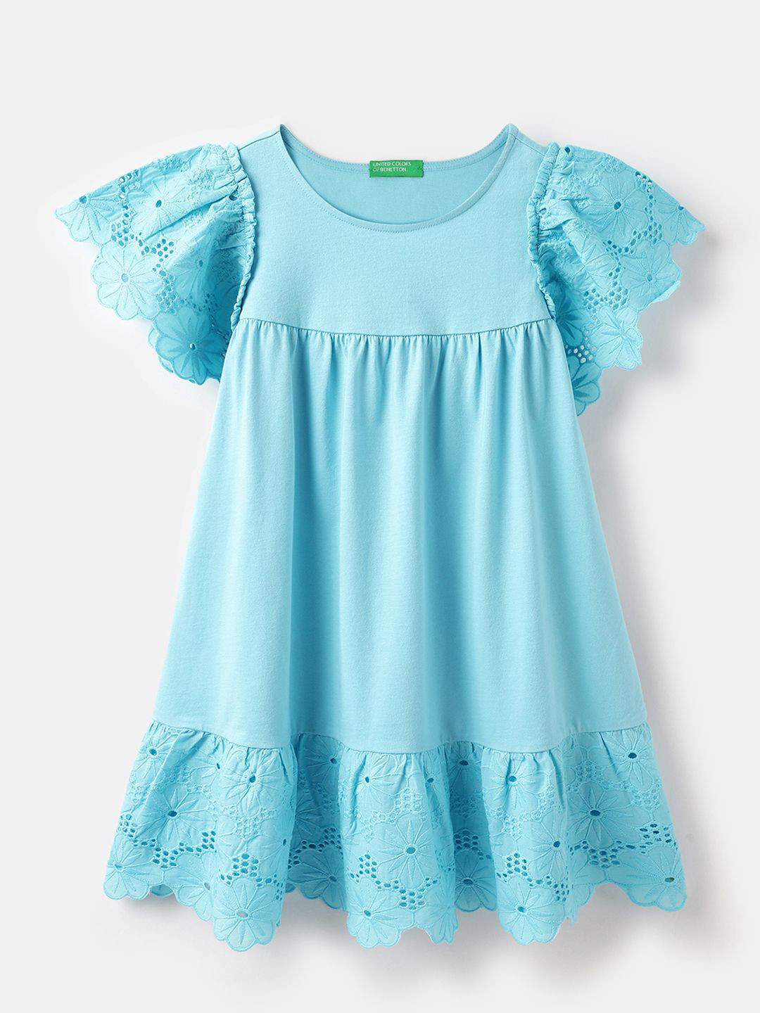 United Colors of Benetton Girls Embroidered Empire Dress