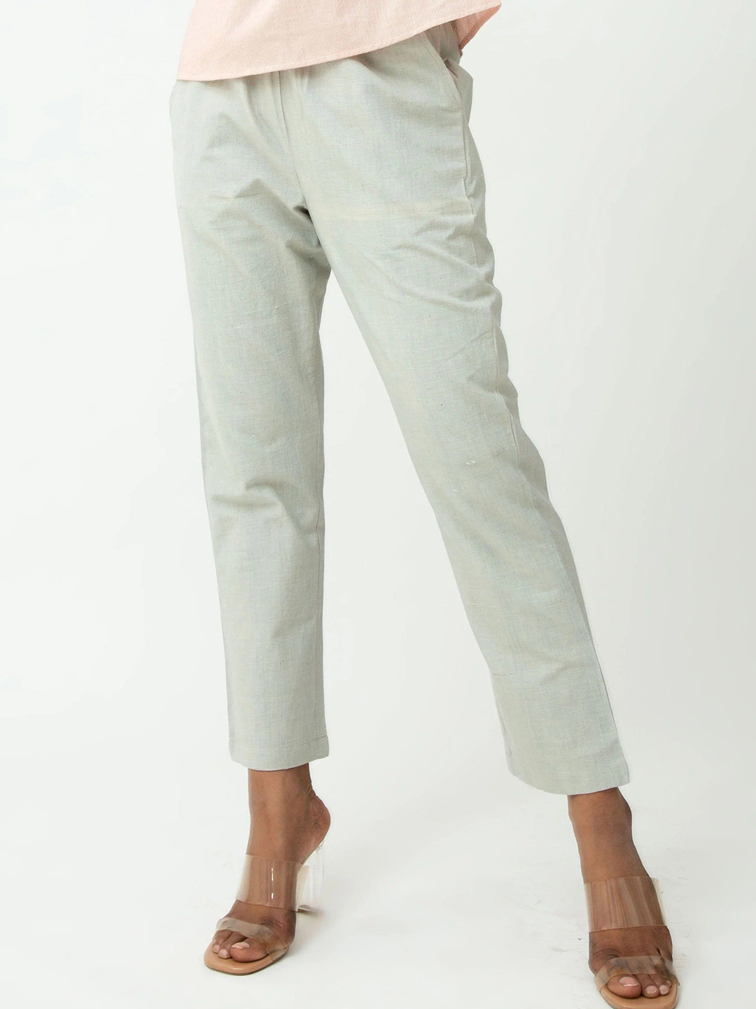 Saltpetre Women Saltpetre Grey Relaxed Organic cotton Summer Pant