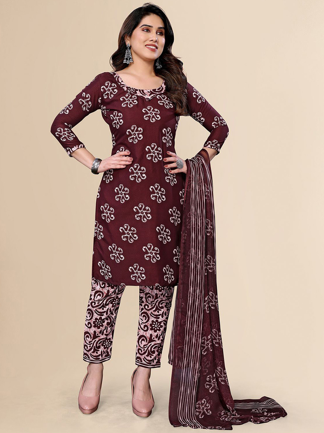 Moda Rapido Floral Printed Unstitched Dress Material