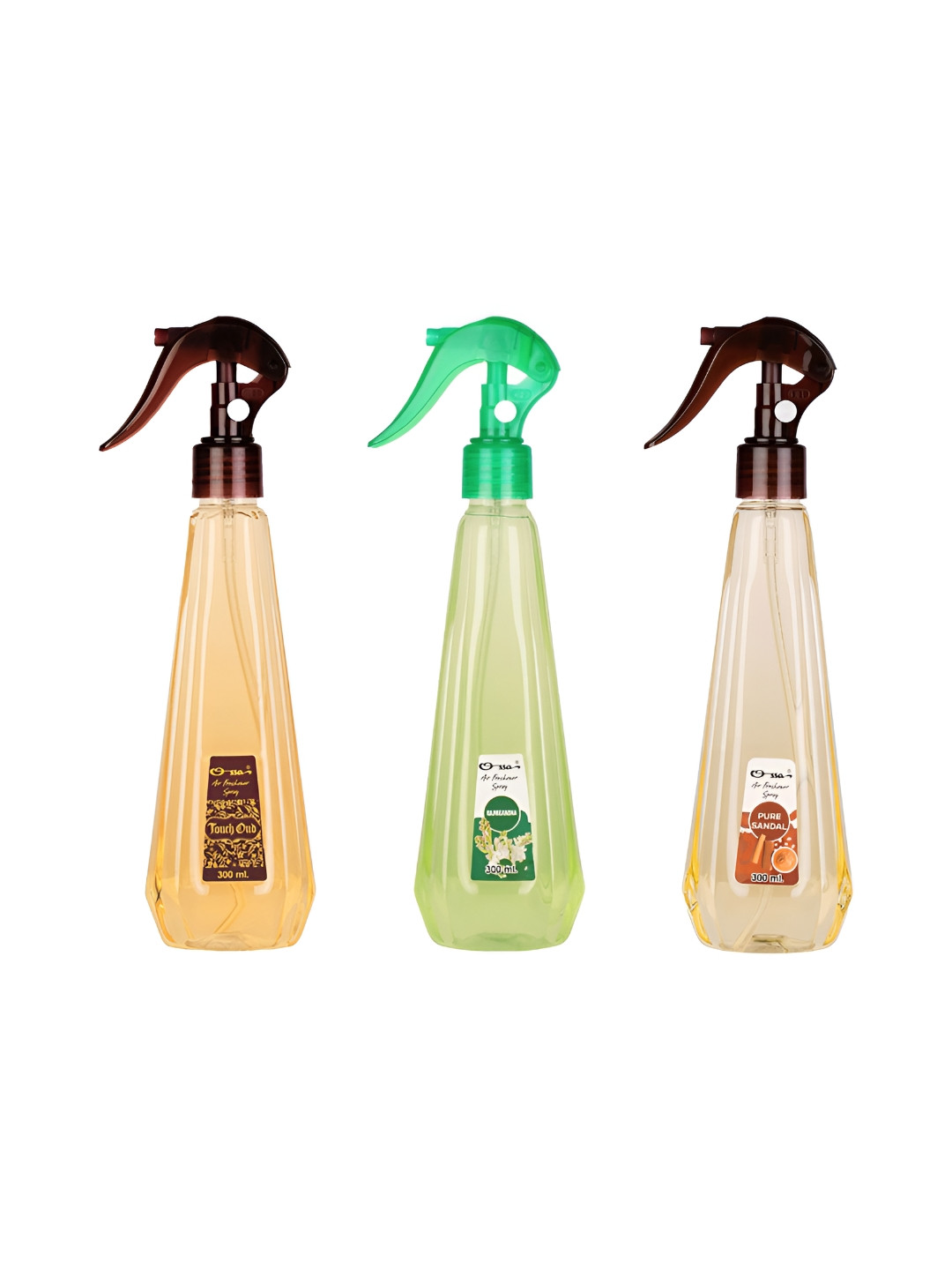Ossa Set Of 3 Touch Oud Rajnigandha Pure Sandal Air Fresheners