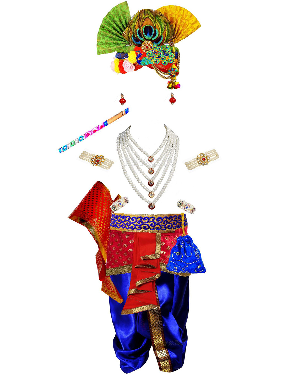 SHRI VALLABH Boys Janmashtami Printed Krishna Costume