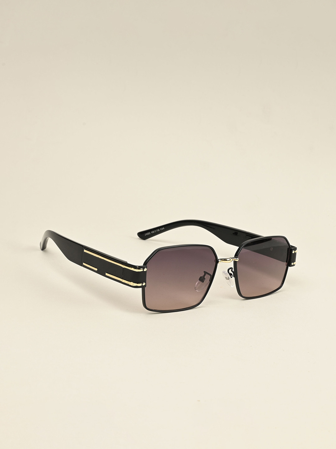 IDOR Unisex Fashion Rectangle Sunglass with UV Protected Lens IDOR-2485-BRW