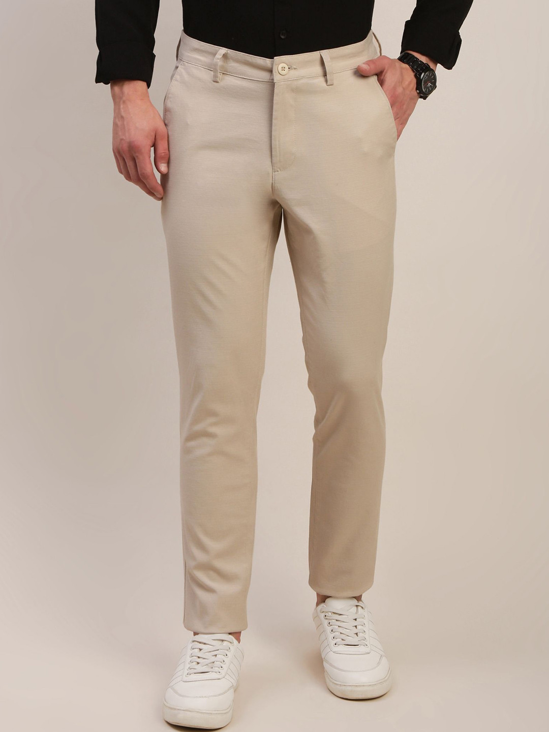 British Club Men Comfort Slim Fit Low-Rise Chinos