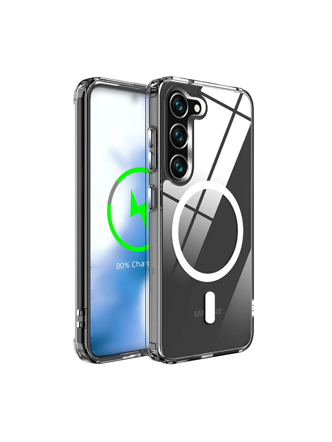 LIRAMARK Magnetic Protective Clear Case Compatible with Magsafe Samsung Galaxy S23 Plus