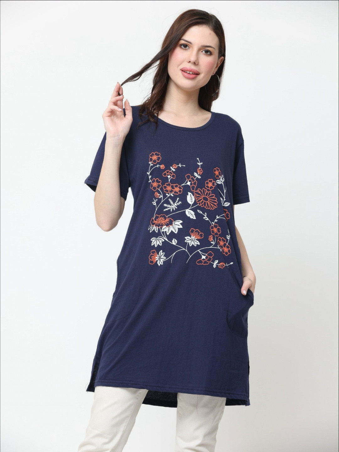DDASPRATION Women Floral Printed T-shirt