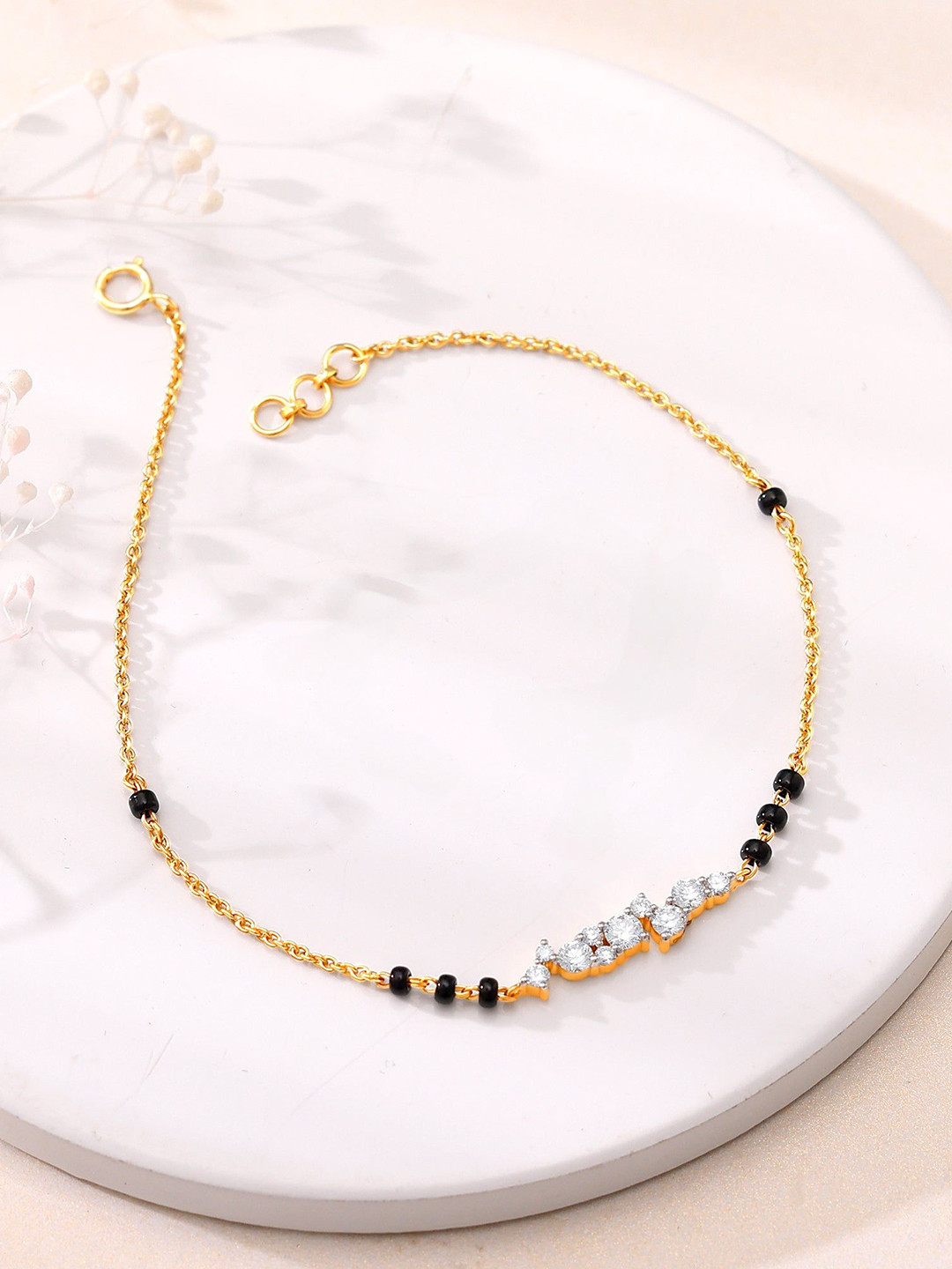 GIVA Women Gold Divya Diamond Mangalsutra Bracelet-2.0122 gms