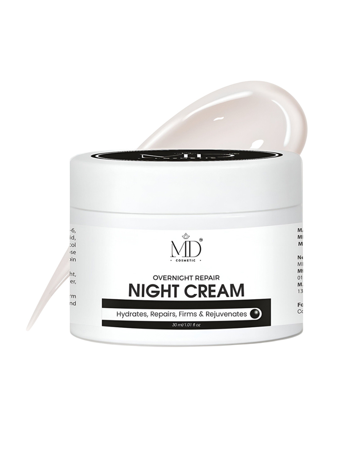 MD COSMETIC Overnight Repair Night Cream With Vitamin E - 30 ml